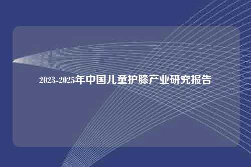 2023-2025年中国儿童护膝产业研究报告